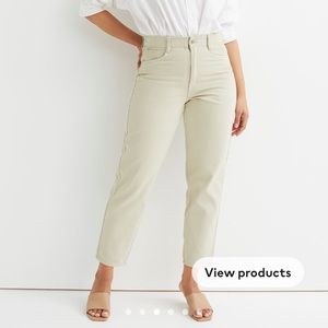 H&M twill pants, olive green, size 8